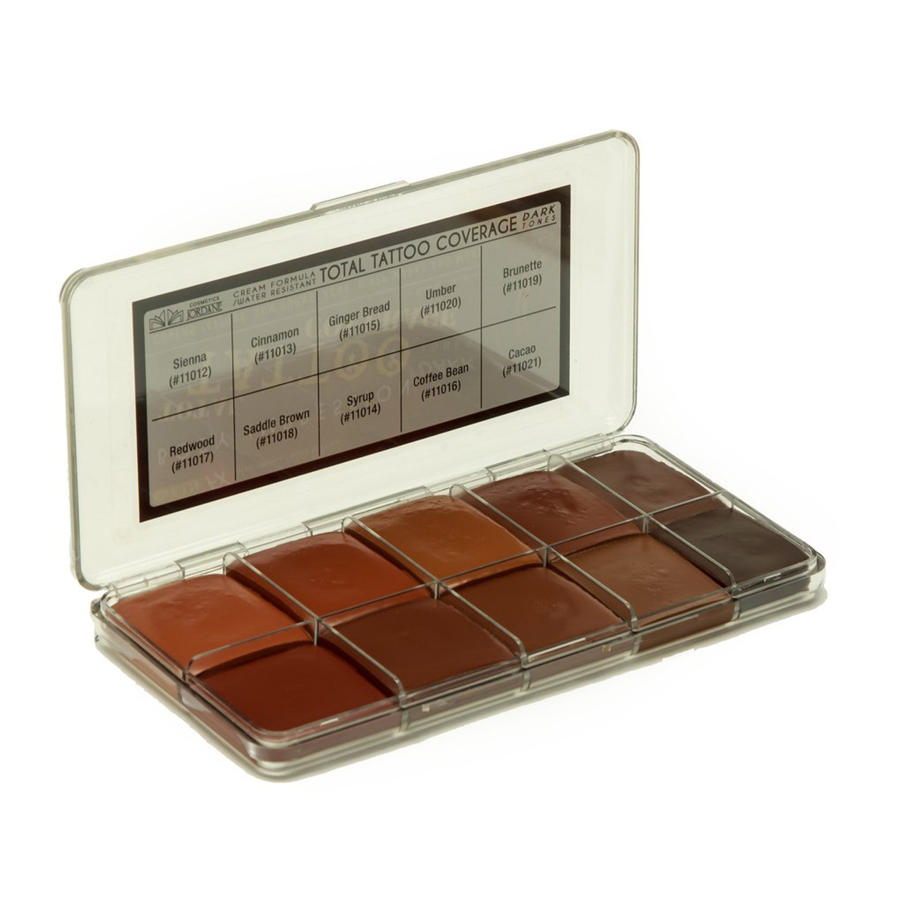 JordaneTattooDark__06303__49951 Jordane Cosmetics - TOTAL TATTOO COVERAGE PALETTE DARK FLESH - Image 1